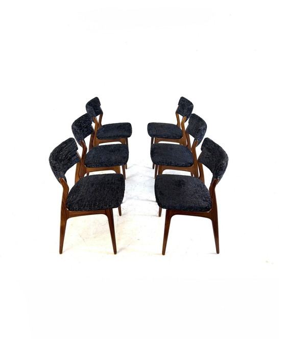 Image 1 of 6 restored Danish dining chairs '60