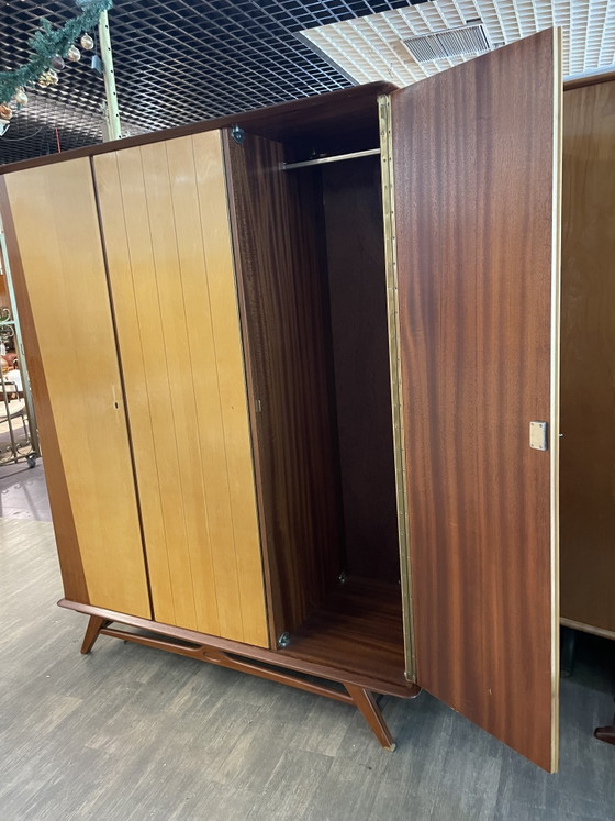 Image 1 of 3-door wardrobe with 2 matching bedside tables