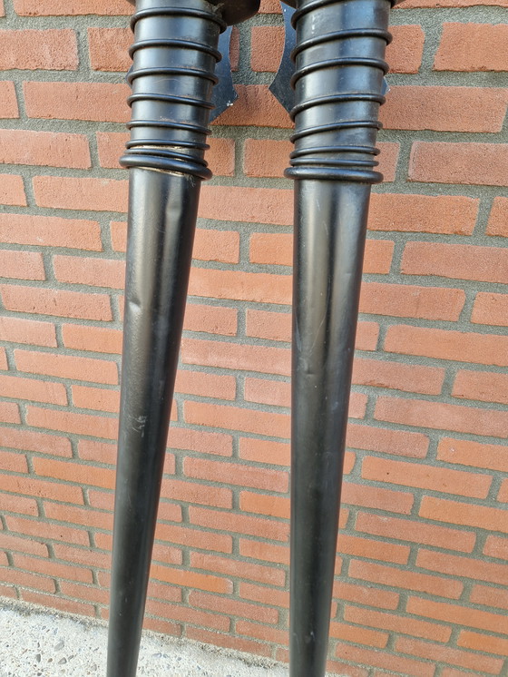 Image 1 of Beautiful set of large castle candlesticks 150 cm