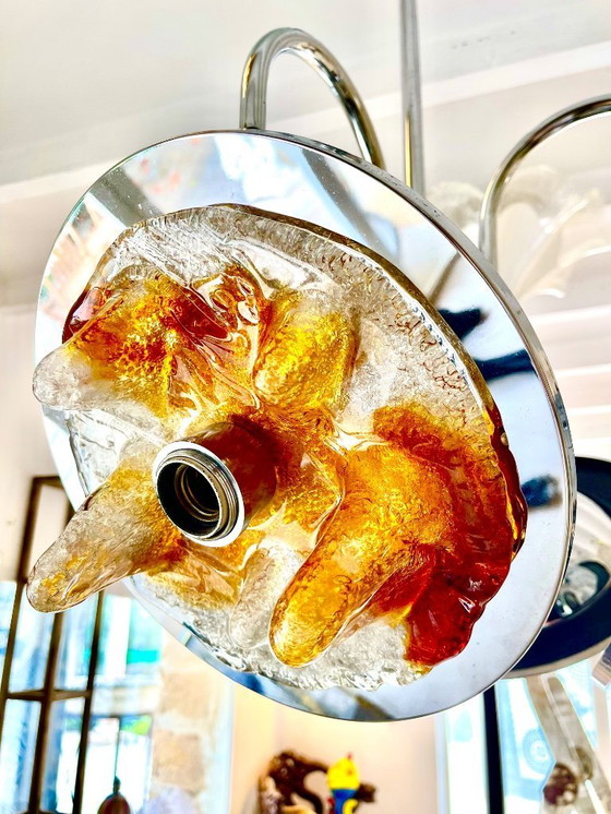 Image 1 of Toni Zuccheri von Venini Kronleuchter XXL aus Muranoglas! Italien 1970er Jahre