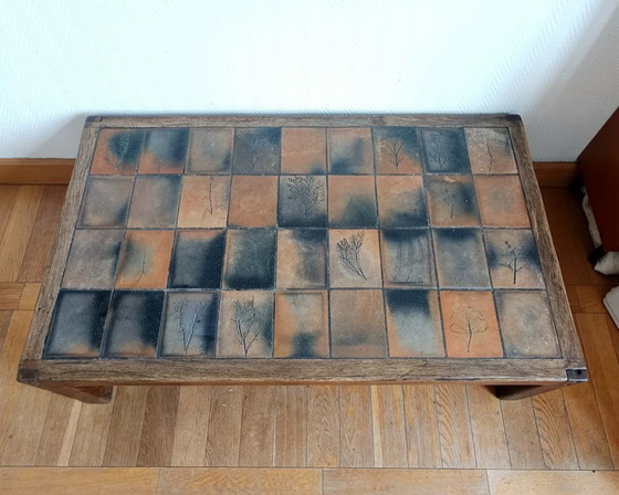 Image 1 of Terracotta herbarium coffee table in the Garnier style, circa 1960