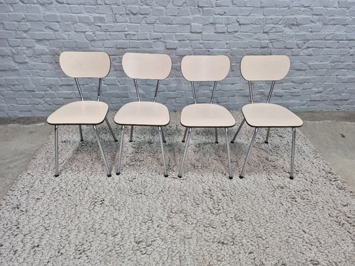 Ensemble de 4 chaises de cuisine design vintage de la marque Brabantia, Pays-Bas, années 1960-1970