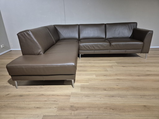 Montel Silver - Sofá esquinero - Marrón - Piel - Diseño