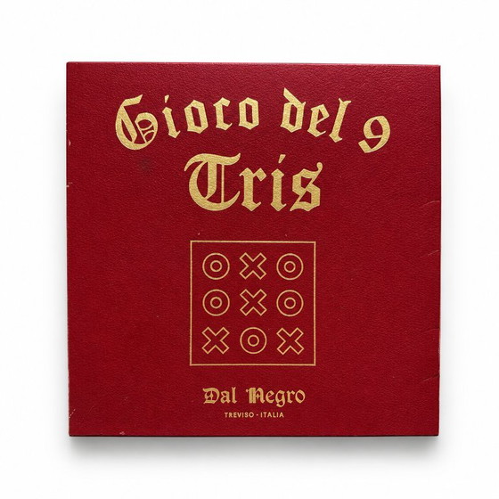 Dal Negro Gioco del 9 Tris, gioco da tavolo in legno rosso e nero, Oggetti decorativi, Carta (foto 5 di 5)