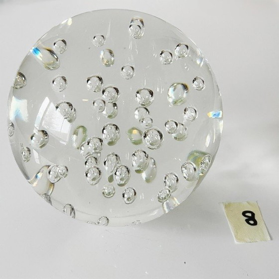 Image 1 of Vintage presse papier helder kristal belletjes Hollywood Regency