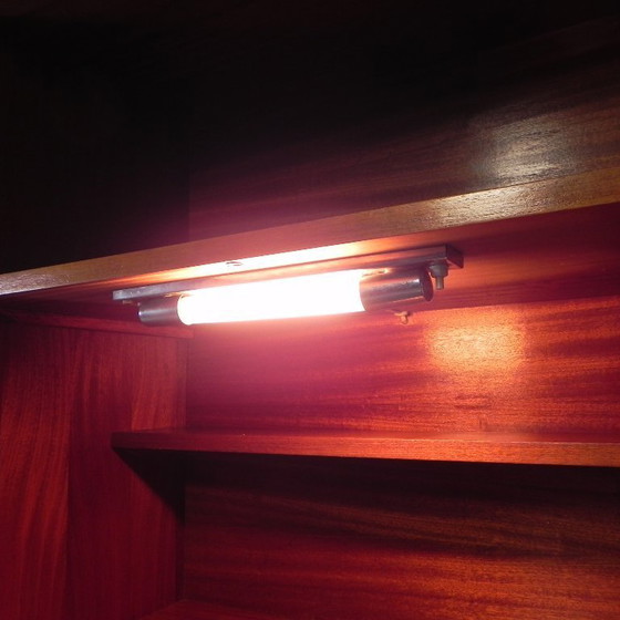 Image 1 of Mobiletto vintage, scrittoio in rattan e legno, anni '60