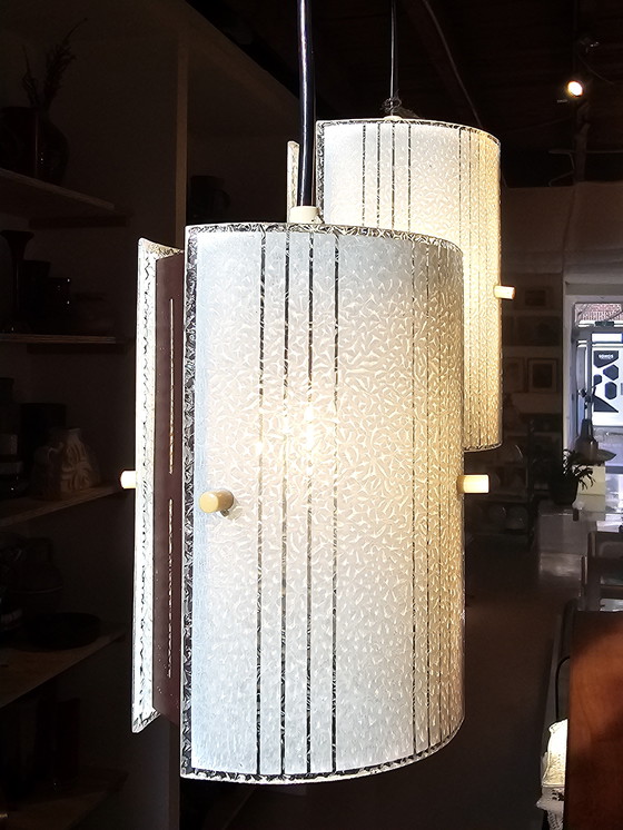 Image 1 of Lampe pendentif vintage Lampe pendentif Cascade avec 5 calices