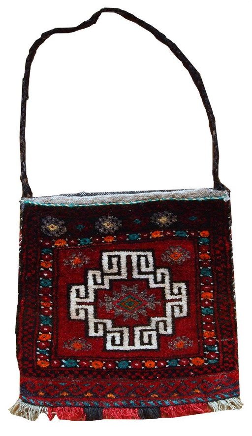 Bolso turco anatolio vintage hecho a mano de 34 cm x 34 cm (1,1' x 1,1'), 1970 - 1C365