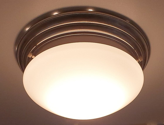Image 1 of Art Deco style ceiling lamp opaline glass