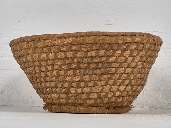 Panier en osier décoratif antique (c.1930) #2, Objets déco, Marron, Rustic (photo 11 sur 11)