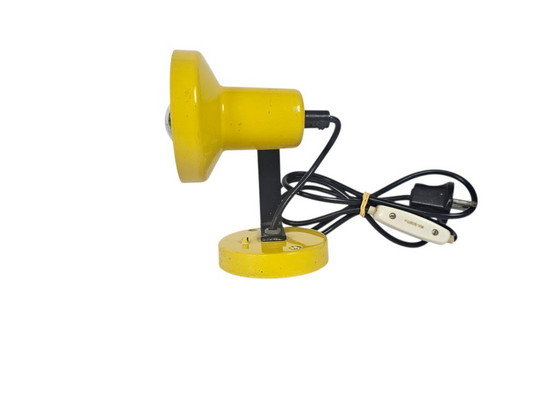 Image 1 of Philips - NWS 85 - spot mural - éclairage futuriste - jaune - années 70