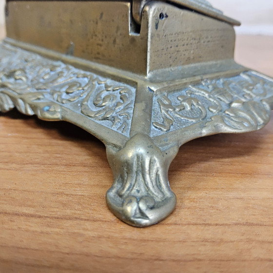 Vintage copper Neo-Renaissance / Art Nouveau stamp tray, Table accessories, Gold (photo 8 of 14)