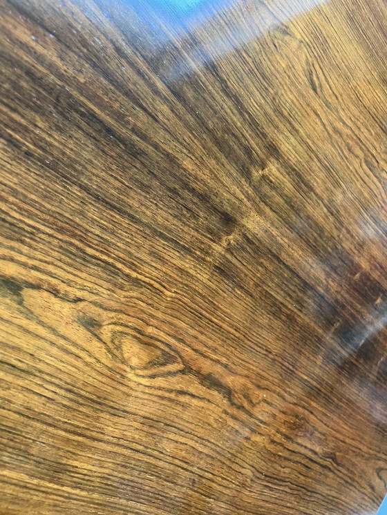 Image 1 of Beautiful round teak wooden vintage coffee table