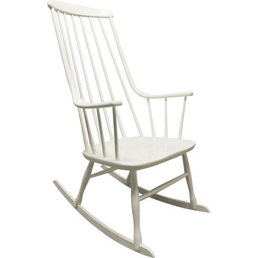 Mecedora vintage Grandessa de madera de fresno de Lena Larsson para Nesto, Suecia, 1960