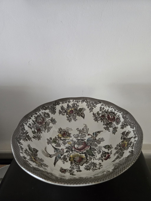 Plat de service Wedgwood oriental faisans couleur