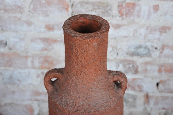 Vase original du milieu du XXe siècle, en céramique, en bon état de conservation, République tchèque, années (photo 3 of 10)