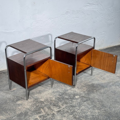 Bauhaus Bedside Table by Mücke-Melder, 1950s