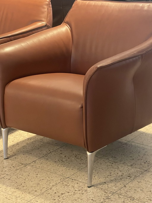 Leolux Mayon Armchairs (2) Raffino Leather Like New