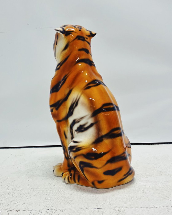 Image 1 of Tijger Beeld Keramiek