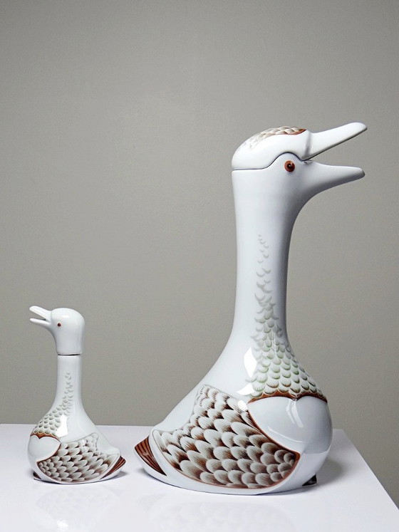 Image 1 of Set vintage anni '80 composto da caraffa e bottiglietta in miniatura Haviland Castel, ispirato a Sandoz per Chabot.