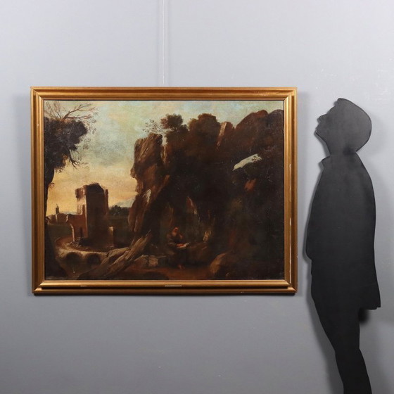 Image 1 of Landscape Painting with Holy Hermit