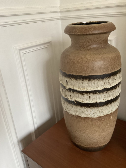 Große Keramikvase West Germany Scheurich 287-45 – Vintage 70er Jahre Design Keramik