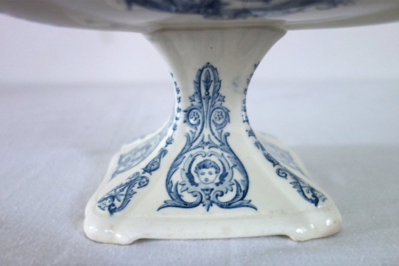 Image 1 of Pequeña compotera renacentista de loza de hierro procedente de Clairefontaine, siglo XIX