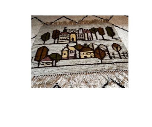 Tapiz vintage de lana tejido a mano | Kilim