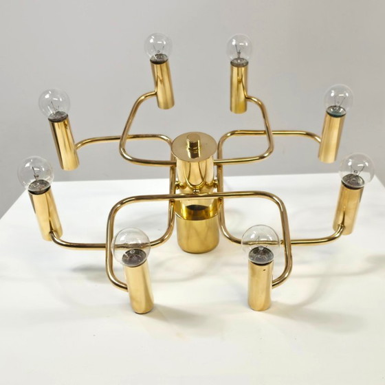Lámpara de techo estilo Sciolari Sputnik de los años 70, mediados de siglo, latón. – Plafones, Brass (photo 6 of 8)