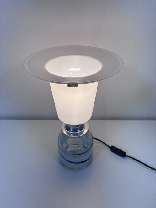 Exclusive Lamp Uno & Östen Kristiansson for Luxus (Sweden) – tafellampen, Glass, Chrome (photo 2 of 15)