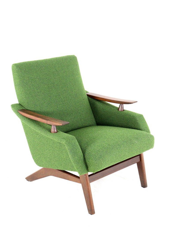 Image 1 of Vintage fauteuil stoel 'Breda' nieuw gestoffeerd