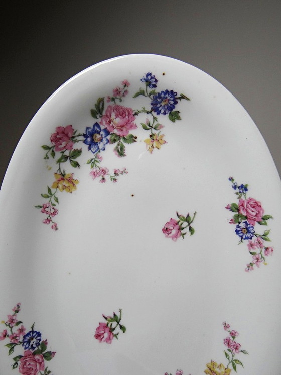Image 1 of 2 Bernardaud-Porzellanteller aus Limoges mit floralem Dekor, 1920er-1950er Jahre
