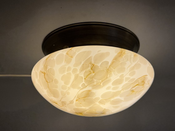 Image 1 of Marbled ceiling lamp with a warm appearance