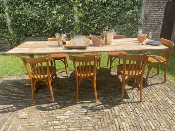 Image 1 of 7 sillas de bistró Baumann, sillas de cocina, años 50, Francia