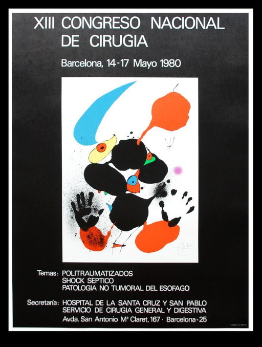 Miró, Joan - XIII Congreso Nacional de Cirugia, 1980 - Kunstdruk