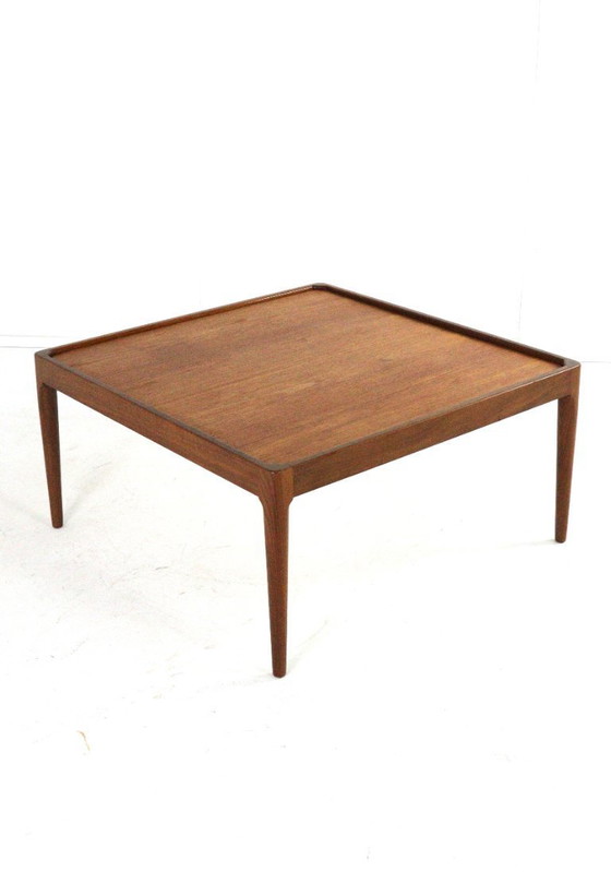 Image 1 of Table basse carrée à plateau réversible, vintage « Hilleberg »