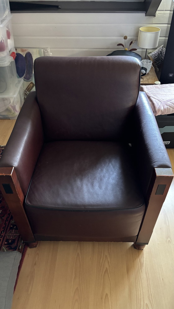 Image 1 of Leren Rokerstoel