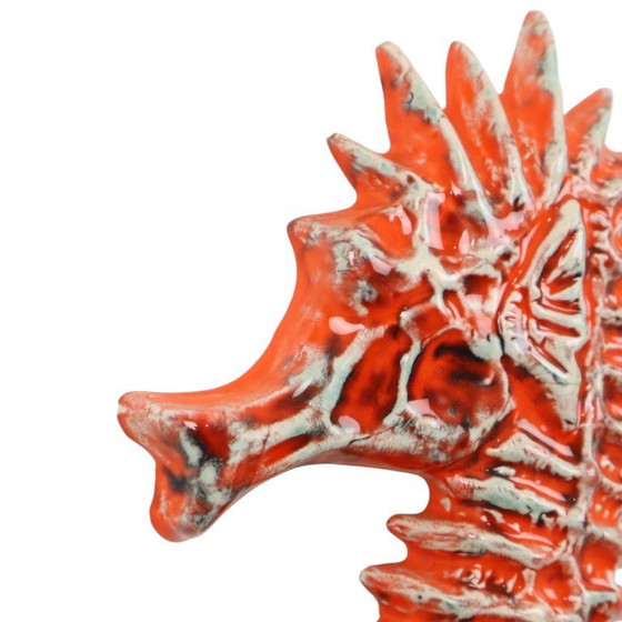 Image 1 of Sculpture XXL d'hippocampe en céramique Yann