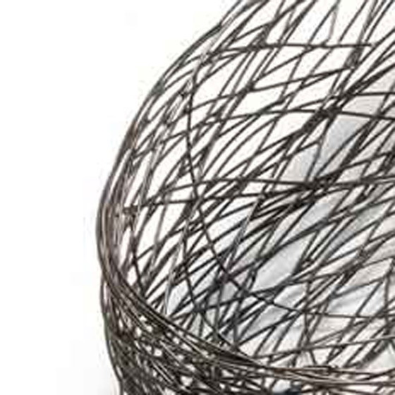 Image 1 of Draadmand Mand Schaal - 2-delig - RVS - 50 en 60 cm - Handgemaakt