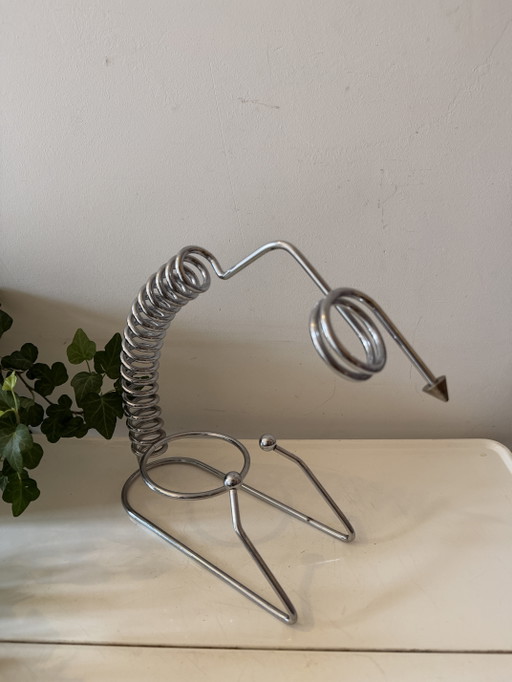 Portabottiglie e versatore in stile Memphis – tafelaccessoires, Chrome (photo 2 of 5)