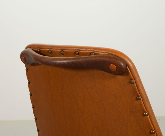 Image 1 of Set di 2 sedie da pranzo in stile Webe vintage di design olandese color caramello, anni '60