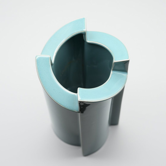 Image 1 of Jan van der Vaart para Rosenthal Jarrón de porcelana turquesa 1988