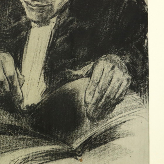 Image 1 of Kohlezeichnung Jurist Art Driesschaert 1974