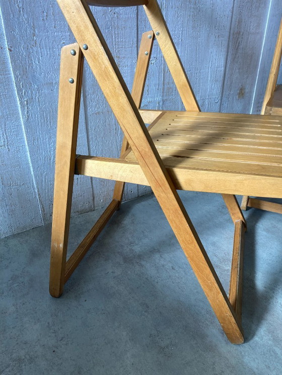 Image 1 of Paire de chaises pliantes vintage