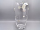 Vaso in vetro altezza cm.30 con girasoli in argento 925