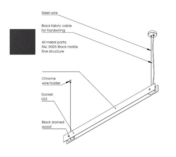 Image 1 of Frandsen Bridge pendant lamp, black