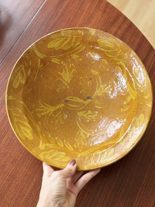 Vintage handmade terracotta bowl – Mediterranean centerpiece