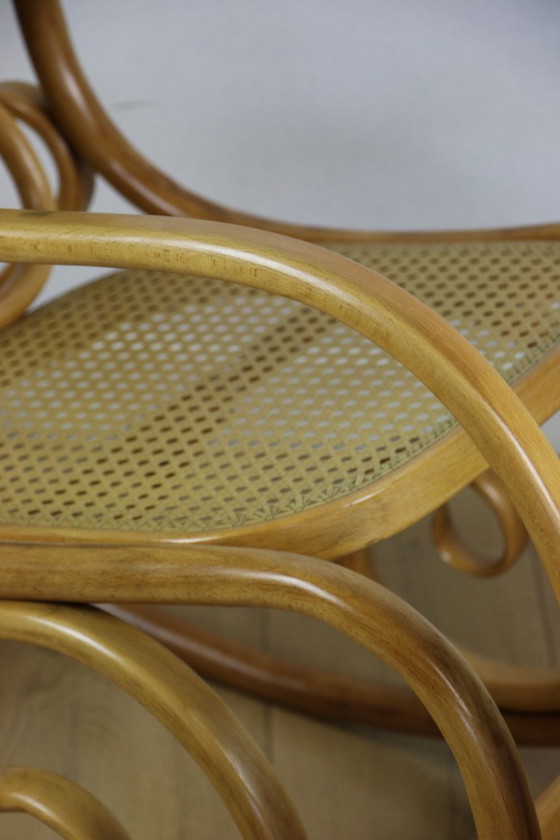 Image 1 of Rocking chair on runners, light beech wood, 1970s - very good condition