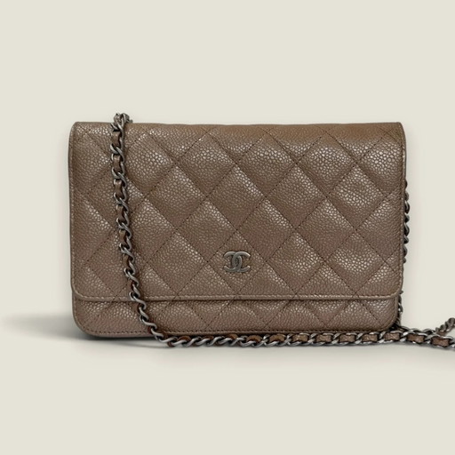 Chanel wallet on chain caviar leather