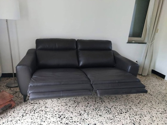 Image 1 of Fauteuil électrique en cuir véritable - Poltrone e Sofa